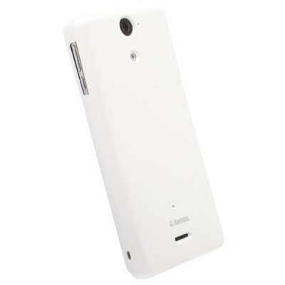 Coque Krussel ColorCover Sony Xperia V blanc metal