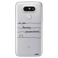 Coque LG G5 H850 rigide transparente Un peu, Beaucoup, Passionnement Dessin Evetane