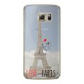 Coque Samsung Galaxy S6 Edge rigide transparente Love Paris Dessin La Coque Francaise
