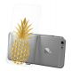 Coque souple transparent Ananas Or iPhone 6/6S