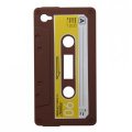 Coque Silicone Cassette pour iPhone 5/5S marron