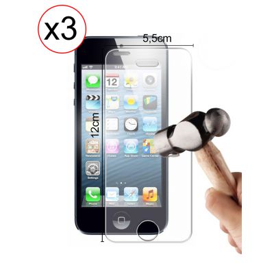 Lot de 3 vitres protectrices avant en verre trempé pour iPhone 5C