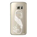 Coque Samsung Galaxy S6 rigide transparente Love life blanc Dessin Evetane