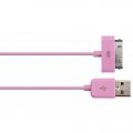 Câble charge et synchronisation rose pour iPhone / iPod / iPad