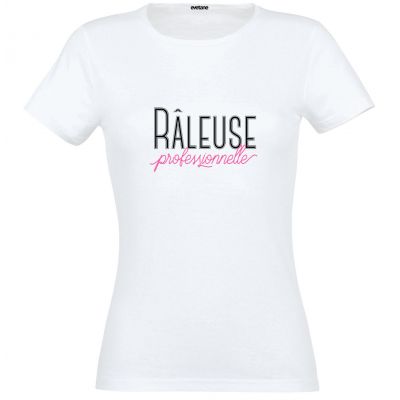 T-Shirt femme blanc Râleuse Professionnelle - Taille L