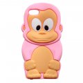 Coque singe silicone rose pour iPhone 5 / 5S