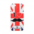 Coque rigide I love moustache Angleterre Gentleman Club pour iPhone 5 / 5S