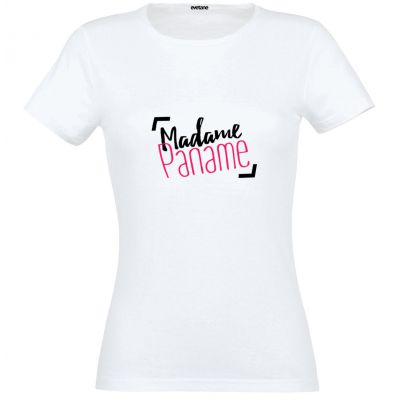 T-Shirt femme blanc Madame Paname - Taille L