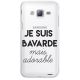 Coque rigide transparent Bavarde Mais Adorable Samsung J3 2016