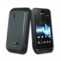 Coque bimat en silicone et ABS noire Sony Xperia Tipo