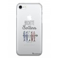Coque iPhone 7/8/ iPhone SE 2020 rigide transparente Brochette de sardines Dessin La Coque Francaise
