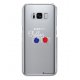 Coque rigide transparent Chiffon pompom Samsung Galaxy S8 Plus