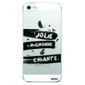 Coque iPhone 5/5S/SE silicone transparente Jolie Mignonne et chiante ultra resistant Protection housse Motif Ecriture Tendance Evetane