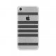 XQISIT Shell Stripes for iPhone 7 clear/silver colored