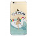 Coque iPhone 6/6S rigide transparente Licorne Pool Party Dessin Evetane