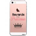 Coque iPhone 5/5S/SE rigide transparente Bavarde mais princesse Dessin Evetane