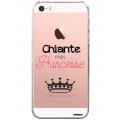 Coque iPhone 5/5S/SE rigide transparente Chiante mais princesse Dessin Evetane