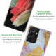 Coque Samsung Galaxy S21 Ultra 5G anti-choc souple angles renforcés transparente Marbre Ananas Or La Coque Francaise