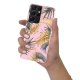 Coque Samsung Galaxy S21 Ultra 5G 360 intégrale transparente Feuilles de palmier rose Tendance La Coque Francaise.