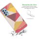 Coque Samsung Galaxy A52 silicone transparente Triangles roses ultra resistant Protection housse Motif Ecriture Tendance La Coque Francaise