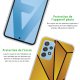 Coque Samsung Galaxy A52 silicone transparente Jaune géométrique ultra resistant Protection housse Motif Ecriture Tendance La Coque Francaise