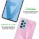 Coque Samsung Galaxy A52 silicone transparente Rose géométrique ultra resistant Protection housse Motif Ecriture Tendance La Coque Francaise