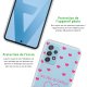 Coque Samsung Galaxy A52 silicone transparente Pluie de Bonheur Rose ultra resistant Protection housse Motif Ecriture Tendance La Coque Francaise
