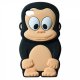Coque singe silicone noire pour iPhone 4/4S 