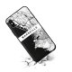 Coque iPhone X/Xs effet cuir grainé noir Carte de Marseille Design La Coque Francaise