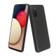 Coque Samsung Galaxy A02S Silicone liquide Noire + 2 Vitres en Verre trempé Protection écran Antichocs