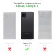 Coque Samsung Galaxy A12 Silicone liquide Noire + 2 Vitres en Verre trempé Protection écran Antichocs