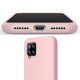 Coque Samsung Galaxy A42 Silicone liquide Rose + 2 Vitres en Verre trempé Protection écran Antichocs