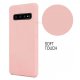 Coque Samsung Galaxy S10 Silicone liquide Rose + 2 Vitres en Verre trempé Protection écran Antichocs