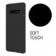  Coque Samsung Galaxy S10 Silicone liquide Noire + 2 Vitres en Verre trempé Protection écran Antichocs