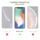 Coque iPhone X/XS Silicone liquide Rose + 2 Vitres en Verre trempé Protection écran Antichocs