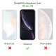  Coque iPhone XR Silicone liquide Rose + 2 Vitres en Verre trempé Protection écran Antichocs