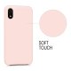  Coque iPhone XR Silicone liquide Rose + 2 Vitres en Verre trempé Protection écran Antichocs