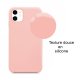  Coque iPhone 12 Mini Silicone liquide Rose + 2 Vitres en Verre trempé Protection écran Antichocs