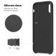 Coque iPhone X/XS Silicone liquide Noire + 2 Vitres en Verre trempé Protection écran Antichocs