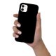  Coque iPhone 12 Mini Silicone liquide Noire + 2 Vitres en Verre trempé Protection écran Antichocs