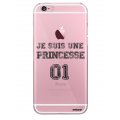 Coque iPhone 6/6S rigide transparente Princesse 01 Dessin Evetane
