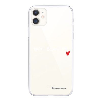 Coque iPhone 11 silicone transparente Nuit Blanche ultra resistant Protection housse Motif Ecriture Tendance La Coque Francaise