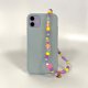 Bijoux de téléphone à accrocher à votre coque  perles étoiles multicolores - longueur 28 cm