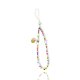 Bijoux de téléphone à accrocher à votre coque  perles multicolors avec oeil - longueur 28 cm