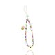 Bijoux de téléphone à accrocher à votre coque  perles multicolors avec oeil - longueur 28 cm