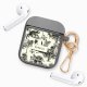 Housse pour airpods silicone liquide noir Botanic Evasion Motif Ecriture Tendance La Coque Francaise