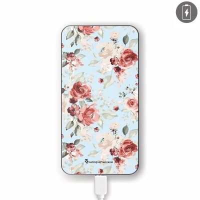 Batterie en verre trempé universel 8000mAh Roses Rouges Motif Ecriture Tendance La Coque Francaise