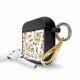 Housse pour airpods silicone liquide noir Tulipes Jaune et Rouge Motif Ecriture Tendance La Coque Francaise