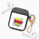 Housse pour airpods silicone liquide noir BOOM Motif Ecriture Tendance La Coque Francaise