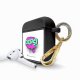 Housse pour airpods silicone liquide noir OOPS Motif Ecriture Tendance La Coque Francaise